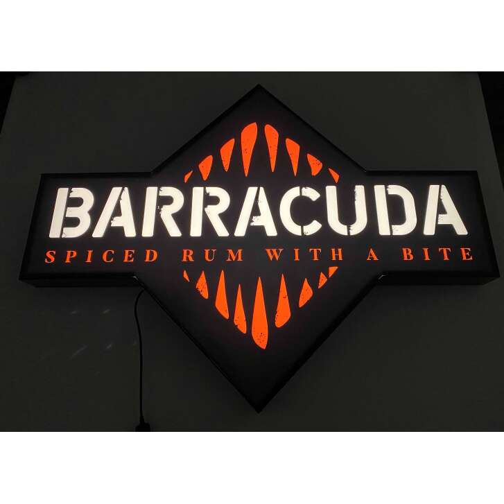 1x Barracuda Rum advertising sign black LED