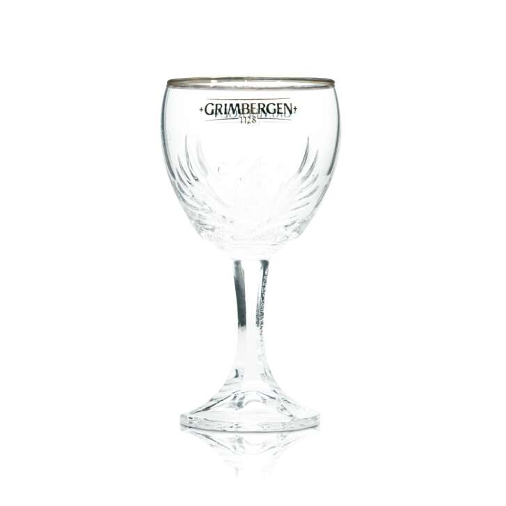 Grimbergen Beer Glass 0.15l Goblet Tulip Relief Contour Phoenix Glasses Mini