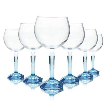 6x Bombay Sapphire gin balloon glass 48cl goblet tonic...