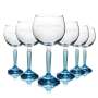 6x Bombay Sapphire glass 0.68l balloon gin and tonic long drink cocktail stem glasses