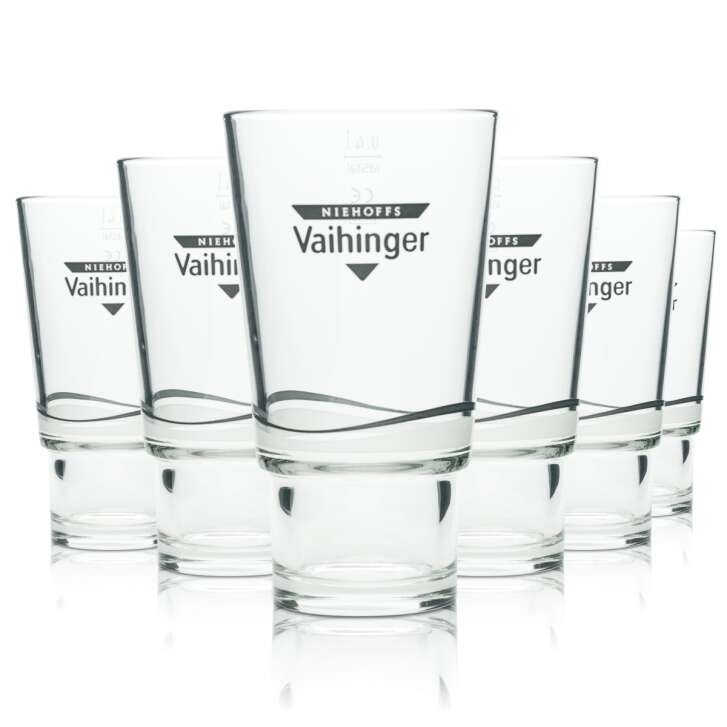 6x Vaihinger juice glass 0.4l long drink glasses Cocktail Gastro drinking glass Apple juice