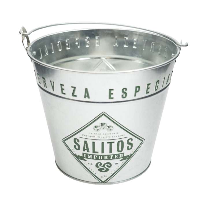 1x Salitos beer cooler metal bucket silver