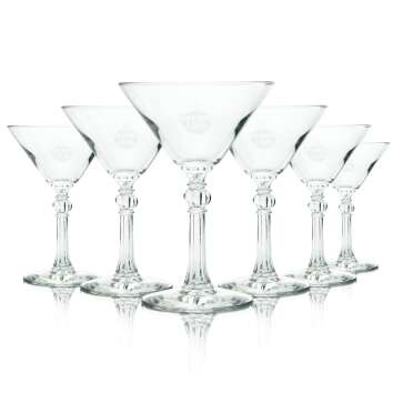 6x Havana glass 0.2l Martini bowl goblet glasses...