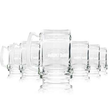 6x Captain Morgan rum glass jug 0.3l "Why?...