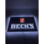 1x Becks beer advertising sign silver LED "BECKS"