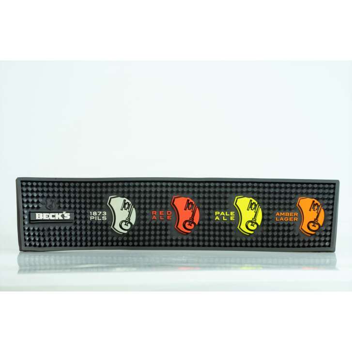 1x Becks beer bar mat black with colorful