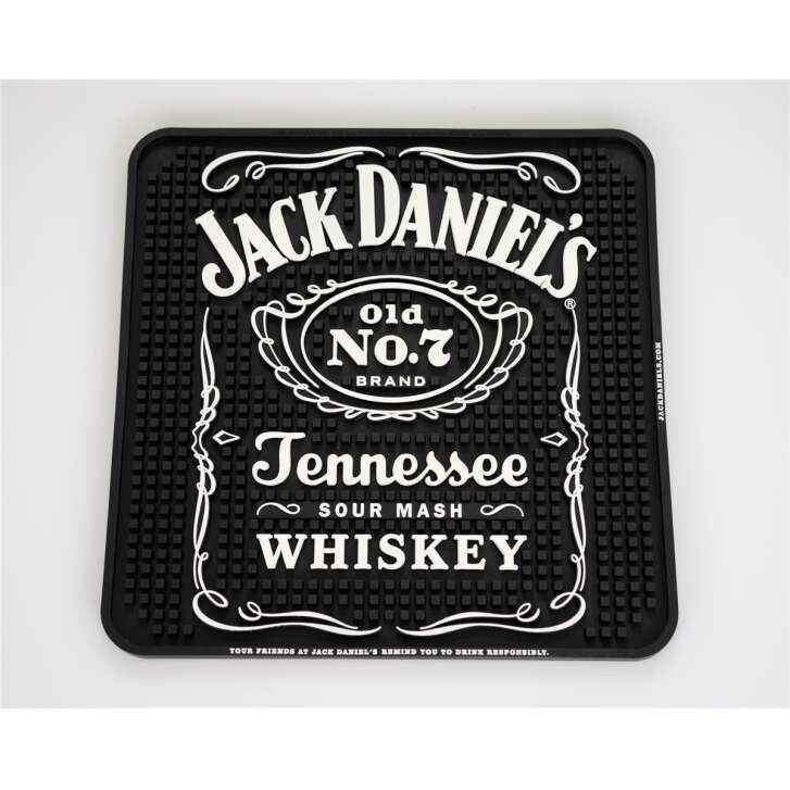 1x Jack Daniels whiskey bar mat black 4 corners