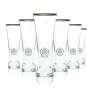 6x Warsteiner beer glass 0,2l goblet bar mug non-alcoholic glasses bar gastro