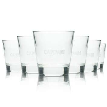 6x Campari liqueur glass 0.2l tumbler mug long drink...