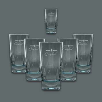 6x Bombay Sapphire gin glass long drink crushed blue base