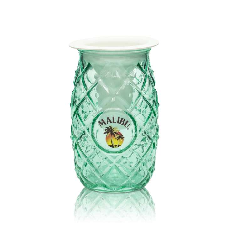 Malibu Liqueur Glass 0,4l Tumbler Longdrink Pineapple Cocktail Glasses Pineapple Green