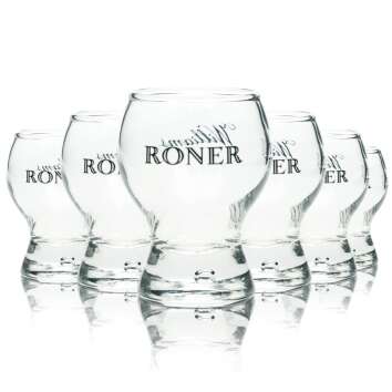 6x Roner Liqueur Glass 2cl Schnapps Shot Short Tasting...