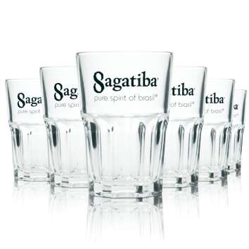 6x Sagatiba Glass 0,35l Longdrink Cocktail Cachaca...