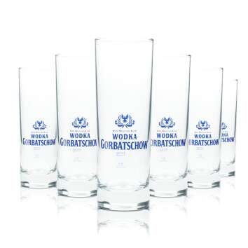 6x Gorbatschow Vodka Glass 0,3l Tumbler Longdrink...