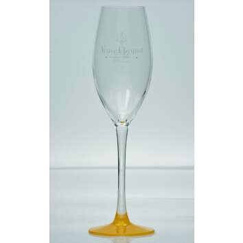 6x Veuve Clicquot champagne glass flute with orange base