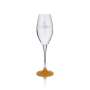 Veuve Clicquot Glass 0.1l Exclusive Champagne Goblet Flute Foot Orange Rare Glasses