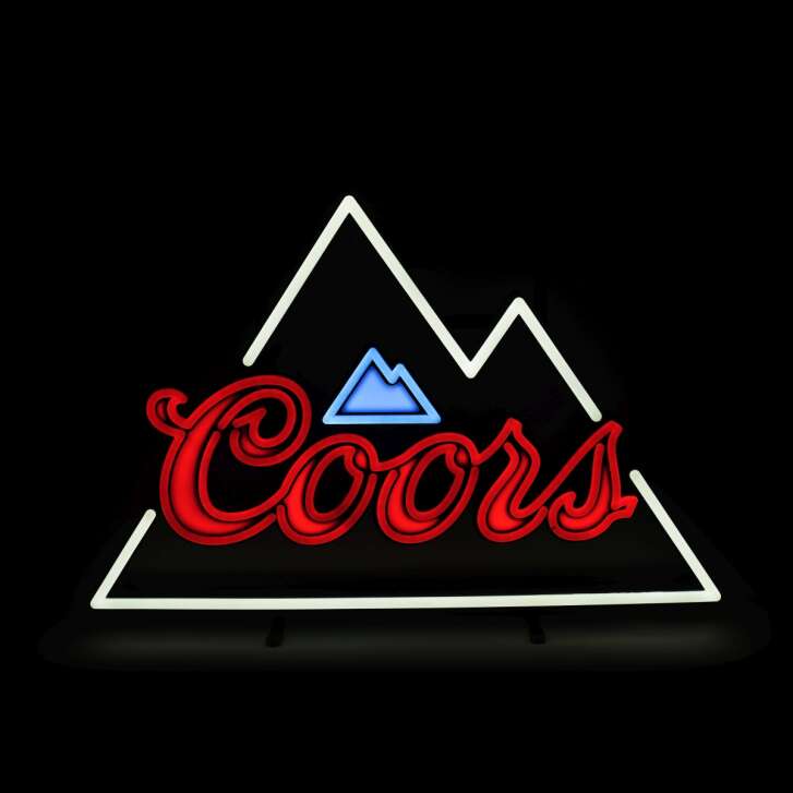 Coors Beer Illuminated Sign NEON LED Wall Panel Light Sign Beer