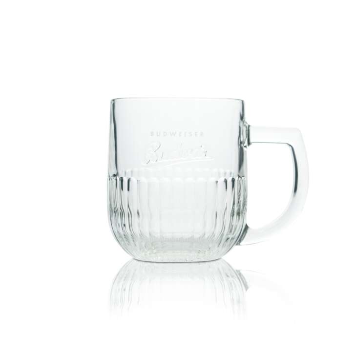 Budweiser beer glass 0,5l mug relief contour glasses Budvar Czech Republic Bar Seidel