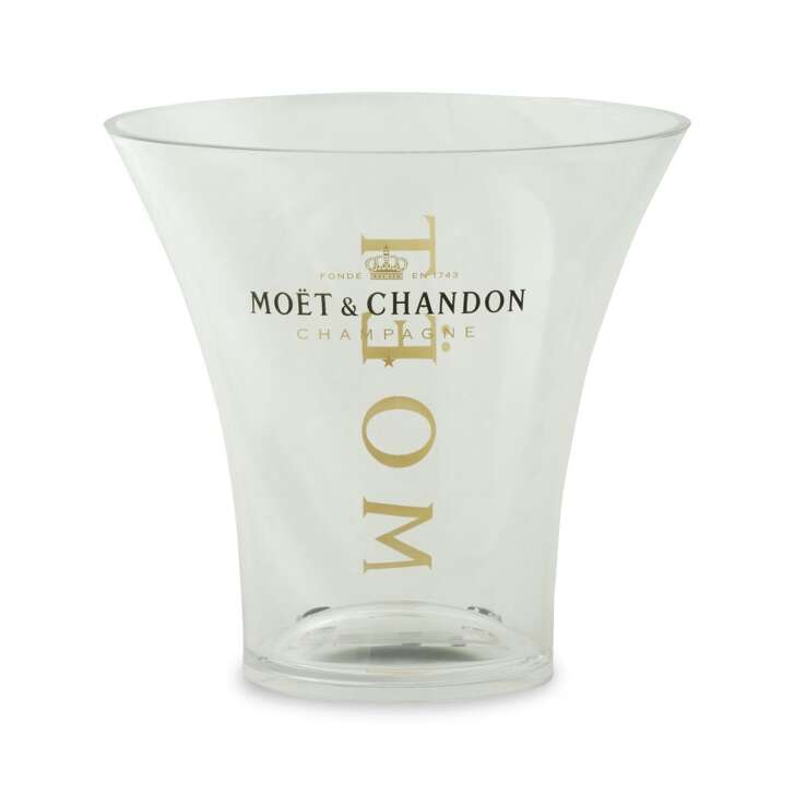 1x Moet Chandon champagne cooler single transparent golden lettering