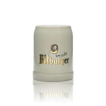 Bitburger beer glass 0,5l pitcher mug mug handle glasses...