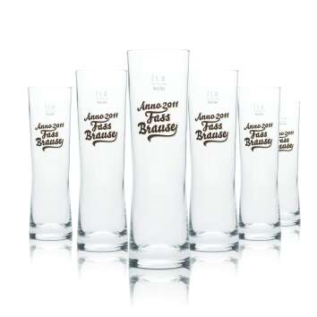 6x Anno 2011 beer glass 0,2l mug bar goblet glasses...