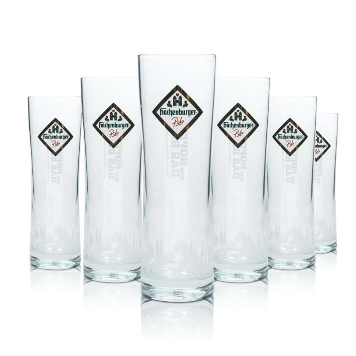 6x Hachenburger Beer Glass 0,4l Mug Cup Goblet Glasses Gastro Bar Pils Beer