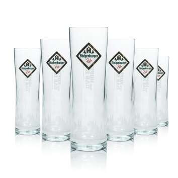 6x Hachenburger Beer Glass 0,4l Mug Cup Goblet Glasses...
