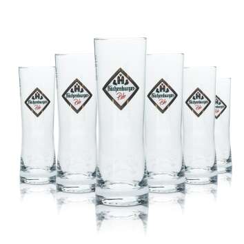 6x Hachenburger Beer Glass 0,25l Mug Cup Goblet Glasses...