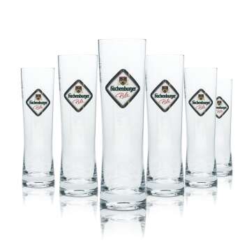 6x Hachenburger Beer Glass 0,3l Mug Cup Goblet Glasses...