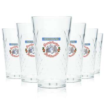 6x Possmann cider glass 0.25l tumbler contour glasses...