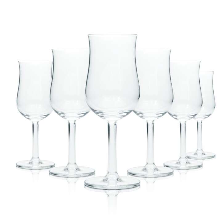 6x Staatl. Fachingen water glass 0.2l goblet flute tulip glasses mineral soda Heil