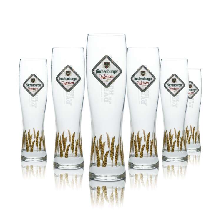 6x Hachenburger beer glass 0,3l wheat beer yeast goblet glasses Gastro Bar