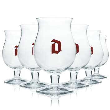 6x Duvel Beer Glass 0,5l Tulip Goblet Glasses Belgium...