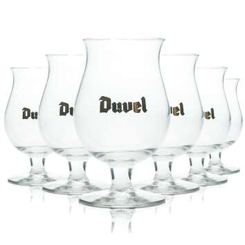 6x Duvel Beer Glass 0,5l Tulip Goblet Glasses Belgium...