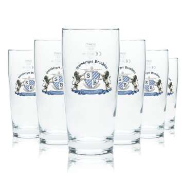 6x Starnberger Brauhaus beer glass 0,3l mug brewery...