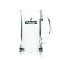 6x Heineken beer glass 0,5l pitcher mug seidel handle glasses gastro bar pub