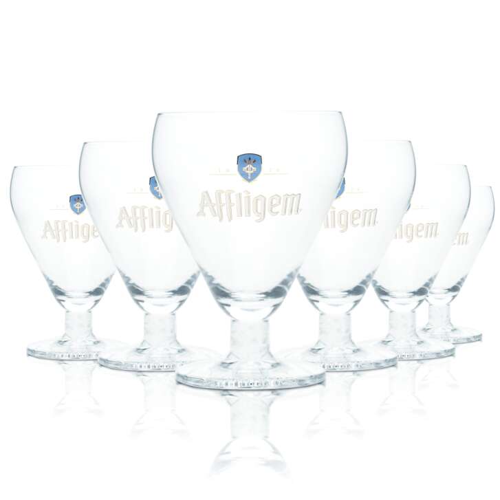 6x Affligem beer glass 0.3l goblet tulip goblet glasses gastro bar pub craft pint