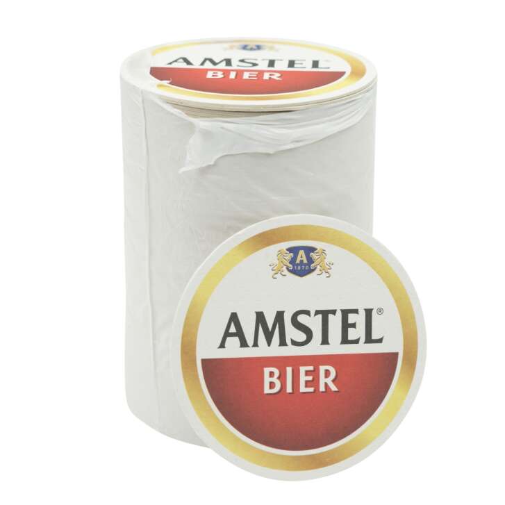 100x Amstel beer coasters, felt coasters, glasses, Netherlands, beer, gastro