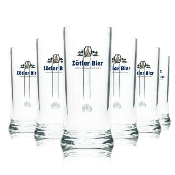 6x Zötler Beer Glass 0,3l Tankard Seidel Glasses...