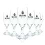 6x Veltins Beer Glass 0,2l Tulip Goblet Glasses Brewery Pils Gastro Bar Beer Cup