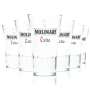 6x Molinari Sambuca Glass 4cl Extra Shot Schnapps Stamper Short Glasses Italy