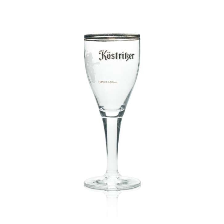 Köstritzer beer glass 0,2l goblet tulip goblet echo gold rim glasses collector rare