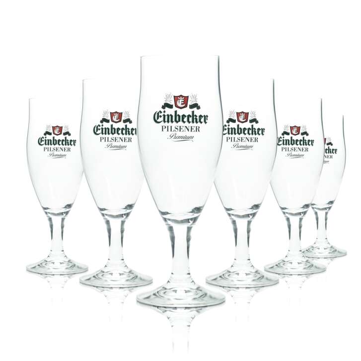 6x Einbecker beer glass 0.2l goblet tulip goblet Ikaria glasses Gastro brewery bar