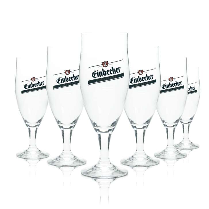6x Einbecker beer glass 0.4l goblet tulip goblet Ikaria glasses Gastro brewery bar