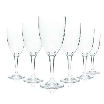 6x Bad Pyrmonter water glass 0.2l style tulip flute...