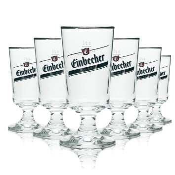 6x Einbecker beer glass 0.2l goblet tulip brewery stout...