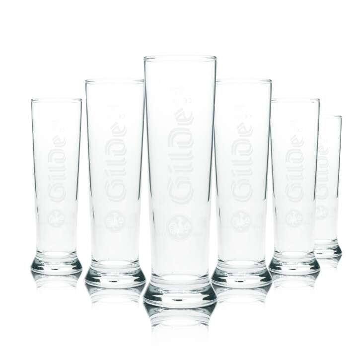 6x Gilde Beer Glass 0,3l Goblet Stange Tulip Vancouver Glasses Pils Brewery Bar