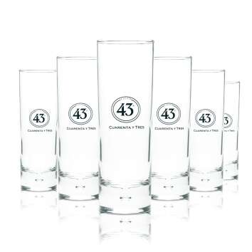 6x liqueur 43 glass 0,2l bar tumbler longdrink glasses...