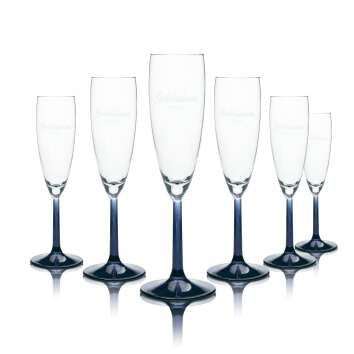 6x Geldermann sparkling wine glass 0,1l flute bowl Carte...