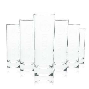 6x Bacardi Rum Glass 0,2l Longdrink Cocktail Glasses...